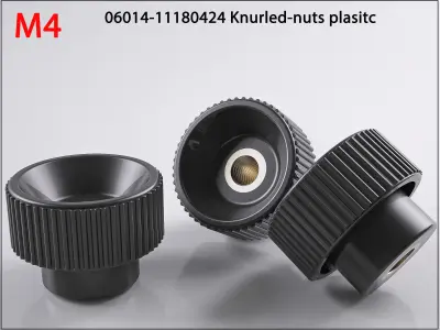 3D Nuts M4 06014 11180424 Knurled plasitc 3D print model 3D print model