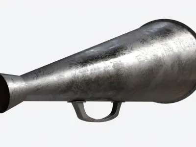 Vintage Metal Megaphone 3D model