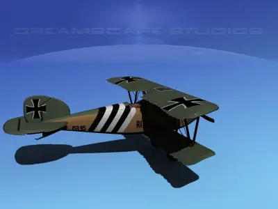 Albatross DIII Fighter 3D model V4