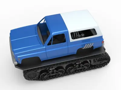 Vintage Monster tank Version 2 Scale 1 to 25 3D print model