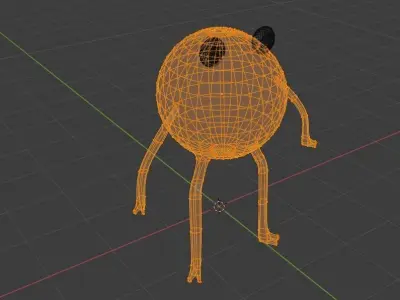 frogg frog with arms and legs 3D model
