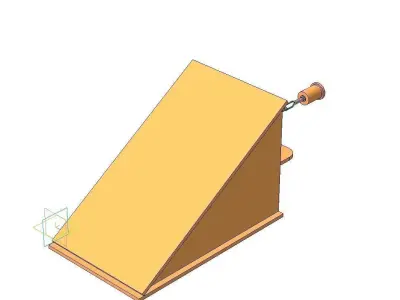 Steel wheel chock  3D model