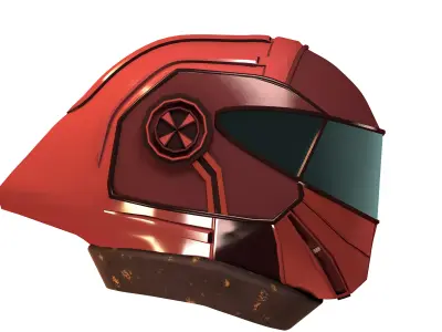 Semi-Retro Helmet A 3D model