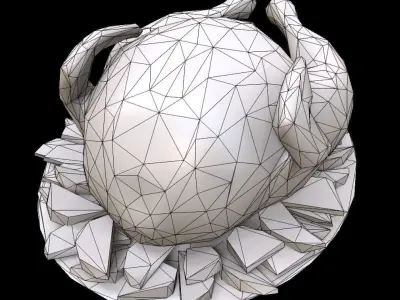Food Chicken - PBR - Textured Low-poly 3D model