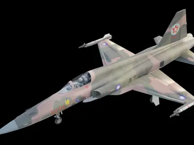 F-5E Jet Fighter Taiwan 3D model