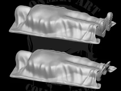 Corpse Prop Diorama 3D printable files for Action Figures 3D print model