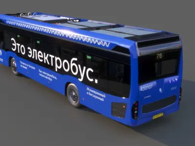 Electric Bus KamAZ 6282  Nefaz 5299 3D model