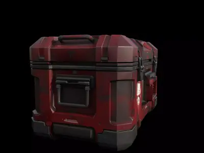 Game-Ready Sci-Fi  Crate Low-poly 3D model
