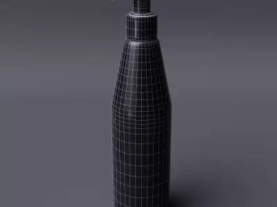 Cosmetic Pump Bottle with Dispenser 3D model