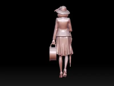 woman 3D print model 3