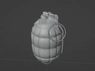 Mills Bomb Low-poly 3D model