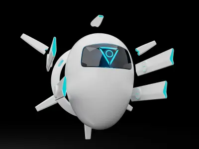 AI drone Low-poly 3D model purchase
