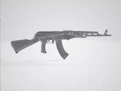 High Quality AK-47 Rifle - Realistic 3D Model for Blender 3D model