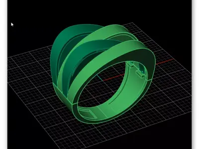 bypass gold ring 3 part 3D print model purchase