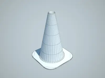 Traffic Cone 3D Model Low-poly 3D model