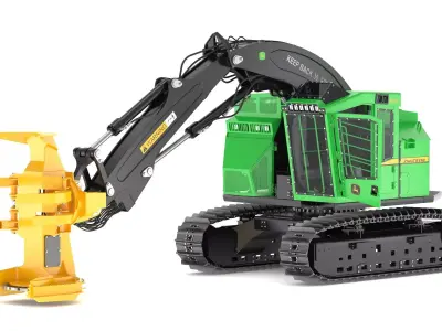 John Deere 853M Tracked Feller Buncher 3D model