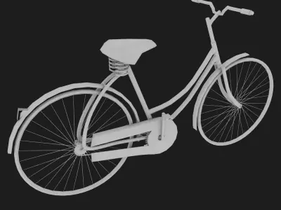 Lowpoly Cycle vintage bicycle Free low-poly 3D model