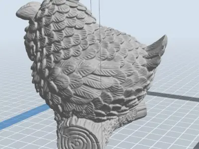 owl wooden  Free 3D print model