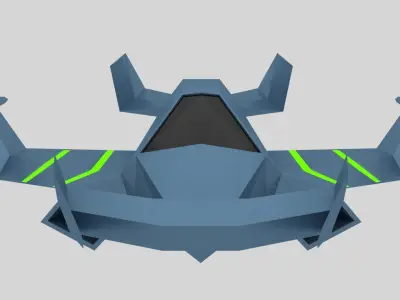 Low Poly Spaceship futuristic Free 3D model