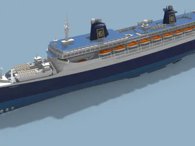 SS NORWAY cruise ship - final years version - full and waterline 3D print model