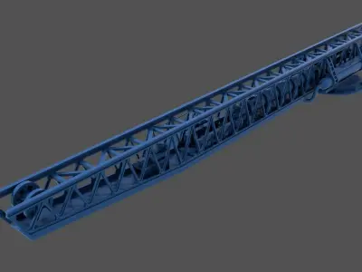 Italian navy WW2 catapult - Personal license - 1-200 scale 3D print model
