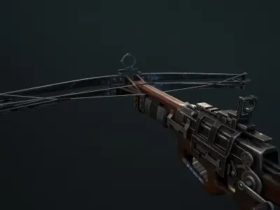 Crossbow Low-poly 3D model purchase