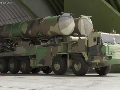 Strategic Long Range Air Defense Transporter 3D model
