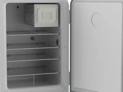 Vintage Kitchen Refrigerator 1950s 3D model