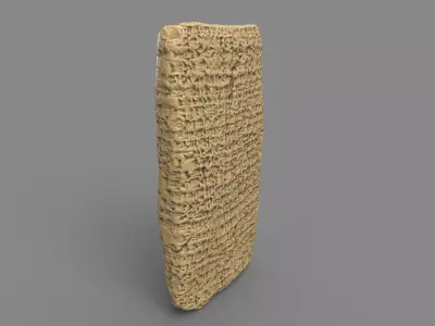 Ancient Clay Tablet  Low-poly 3D model