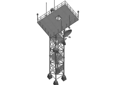 Telecommunication tower 3D model buy