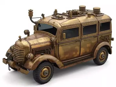 Steampunk Military Warfare Vehicles 3D Collection 3D Model Pack