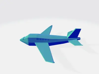 Airplane  Low-poly 3D model
