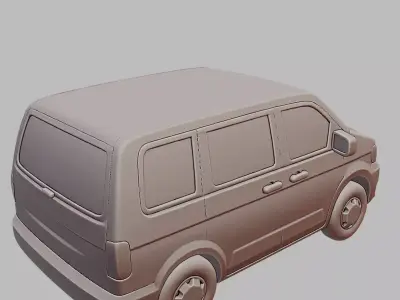 Minivan Passenger Vehicle Civilian Transport 3D Printable 3D print model