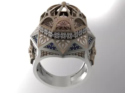 Hagia Sophia Inspired Architectural Dome Ring  3DM Model 3D model