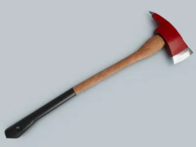 Firefighter Pick Head Axe Low-poly 3D model