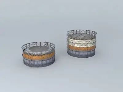 Twins barrel Free 3D model