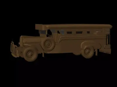 Jeepney school bus 3D model