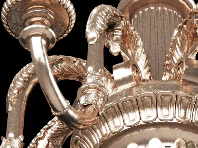 classical brass chandelier 2 3D model