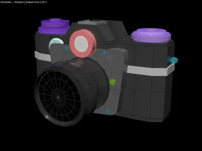 Sauer Vintage Camera  1962 Patent Free low-poly 3D model