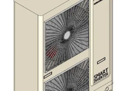 Air Conditioner Equipment Samsung York and Koel Low-poly 3D model