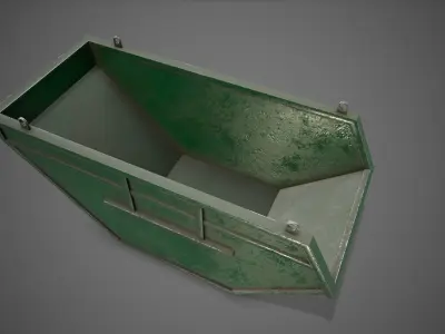 Low poly Industrial Dumpster 01 PBR Game-ready Low-poly 3D model