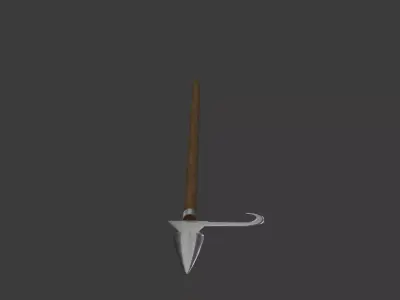Ge  Ancient Chinese Polearm Low poly 3D model Low-poly 3D model