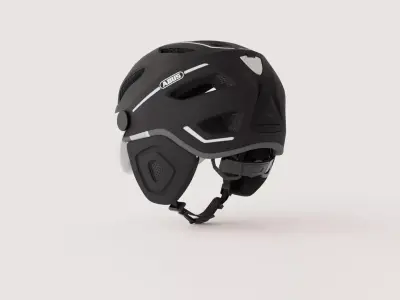 Pedelec Bicycle Helmet - Black Low-poly 3D model