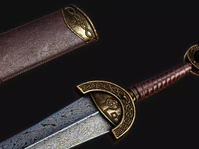 Viking Swords Pack Low-poly 3D model