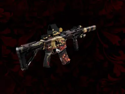 MK18 Rifle Dragon Thema Low-poly 3D model