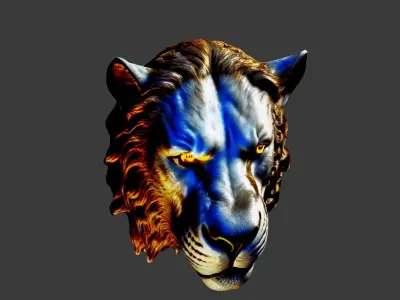 Animal Head Low-poly 3D model 35
