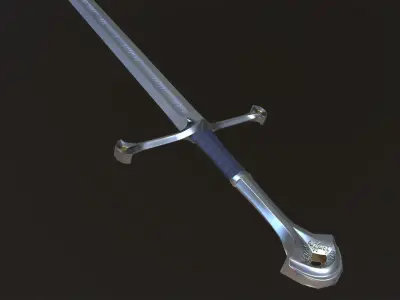Anduril - Flame of the West Low-poly 3D model