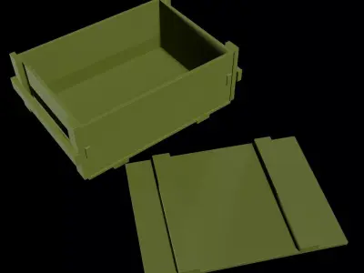 Custom Sci-Fi Ammo Weapons Missiles Box 3D print model