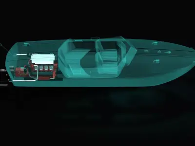 Motorboat X-Ray 3D model