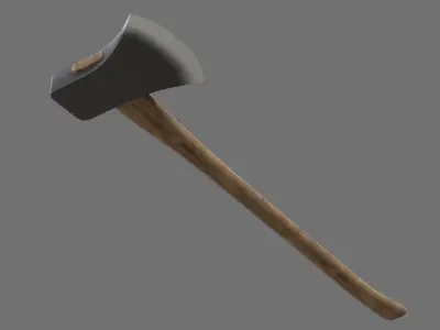 Axe 2A Low-poly 3D model